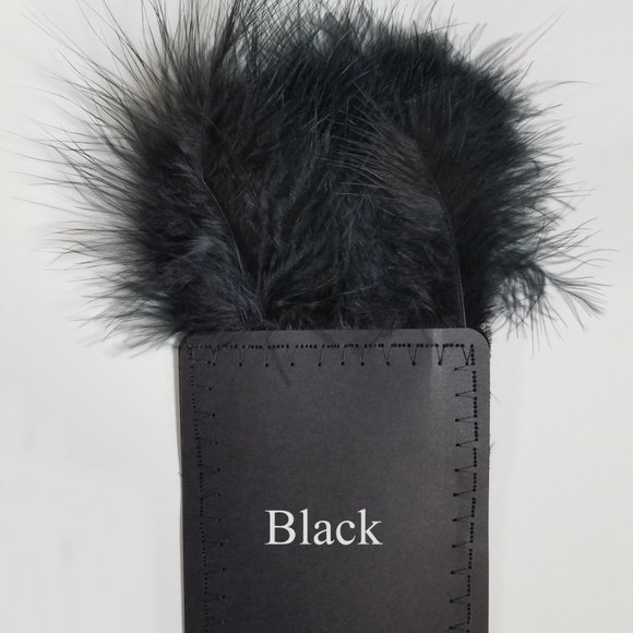 NEW Genuine Feather Pocket Square Insert - Black Feathers - Picture 6 of 6